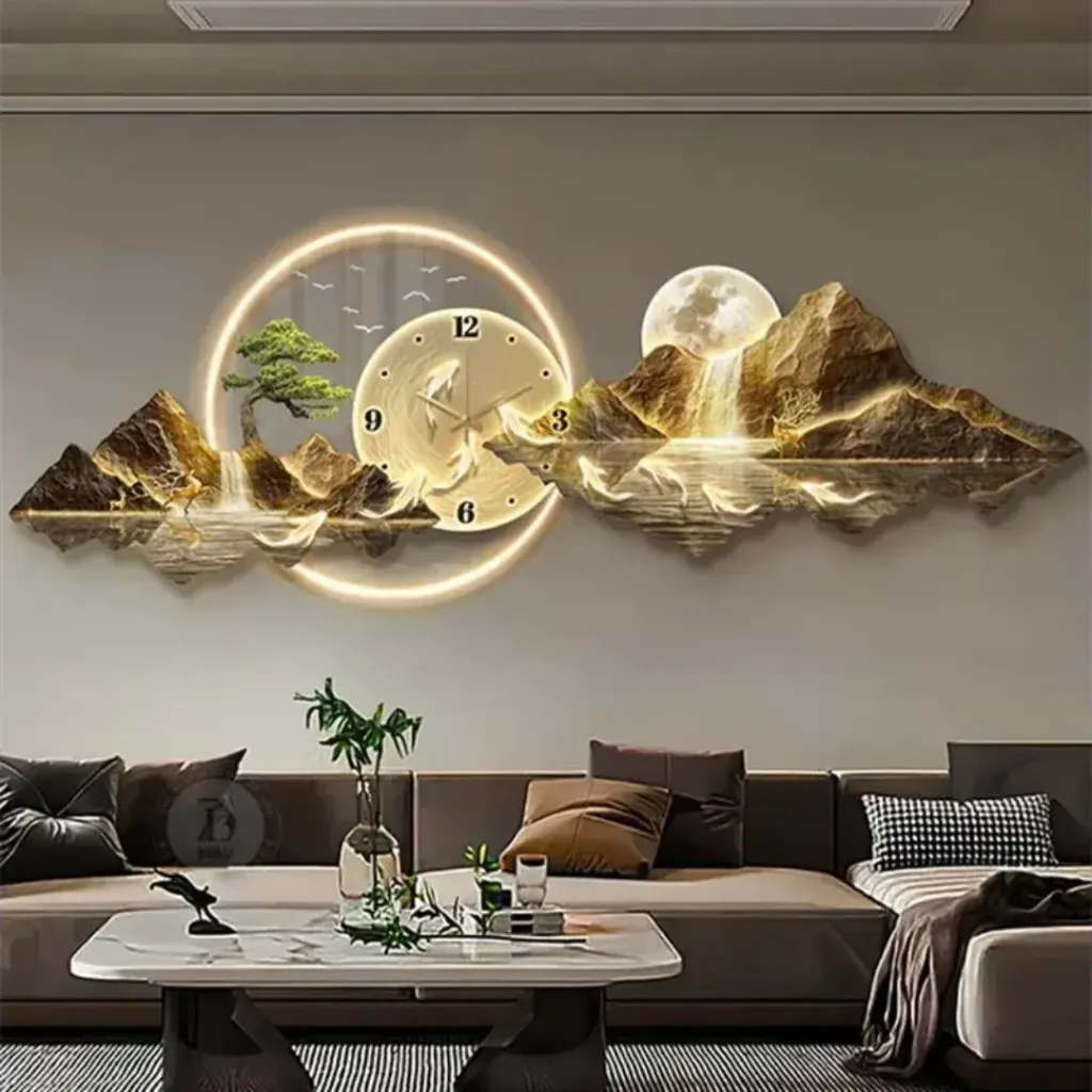 Horloge led paysage