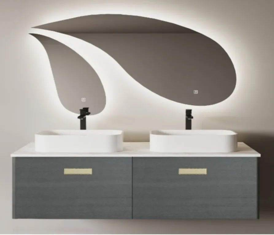 Meuble salle de bain double vasques Goutte D’eau