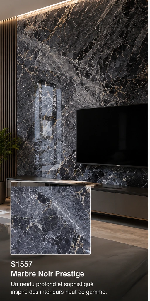 Panneau PVC Gris Bleuté